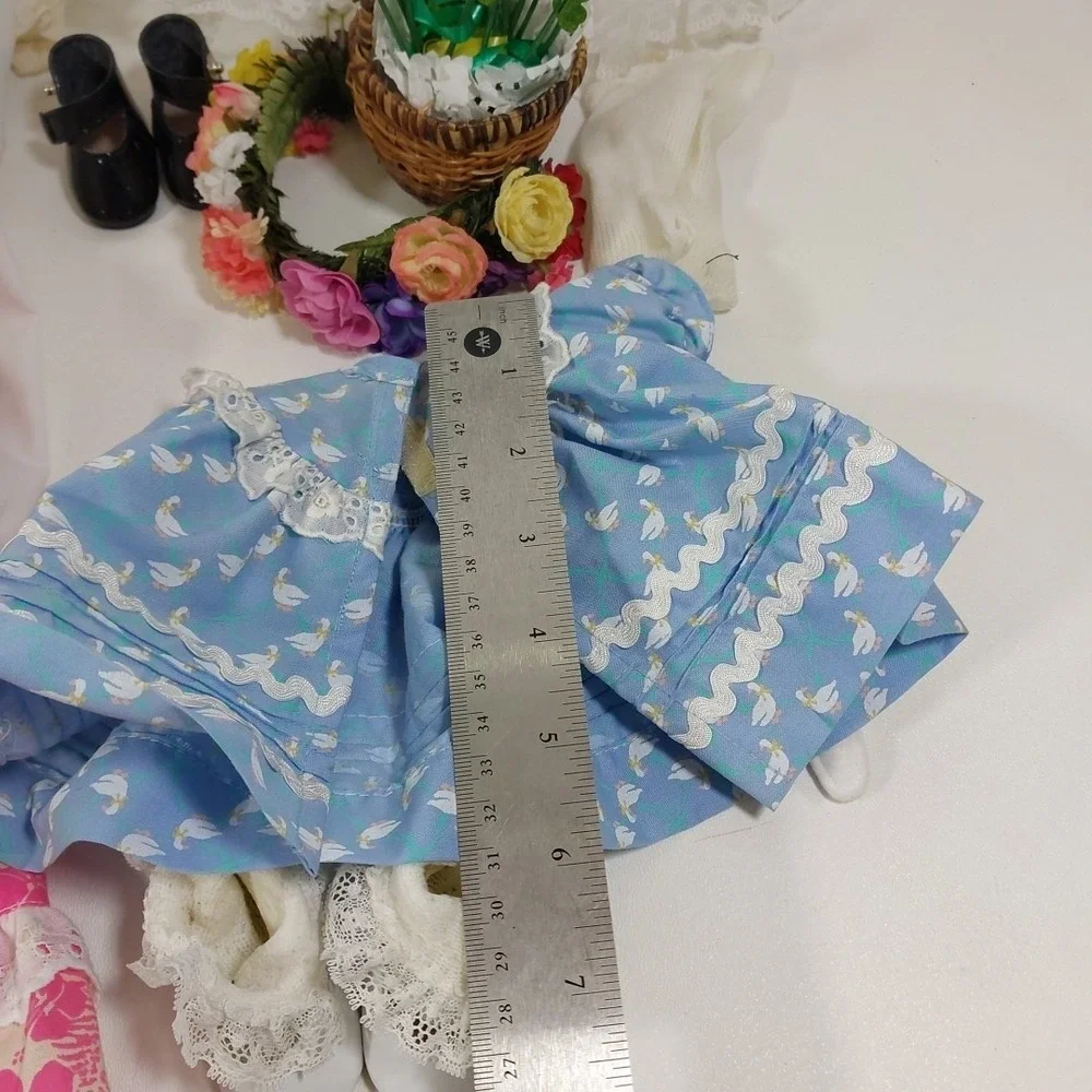Vtg Lot Doll Clothes Accesories Irish Hawaiian Christening Duck Shoes Headband‎